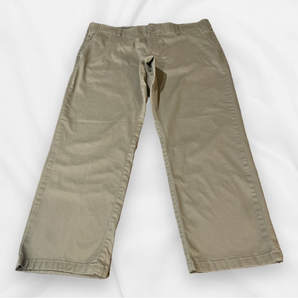 Lee Performance Series Tan Chinos Relaxed Fit Flat Front 40x29